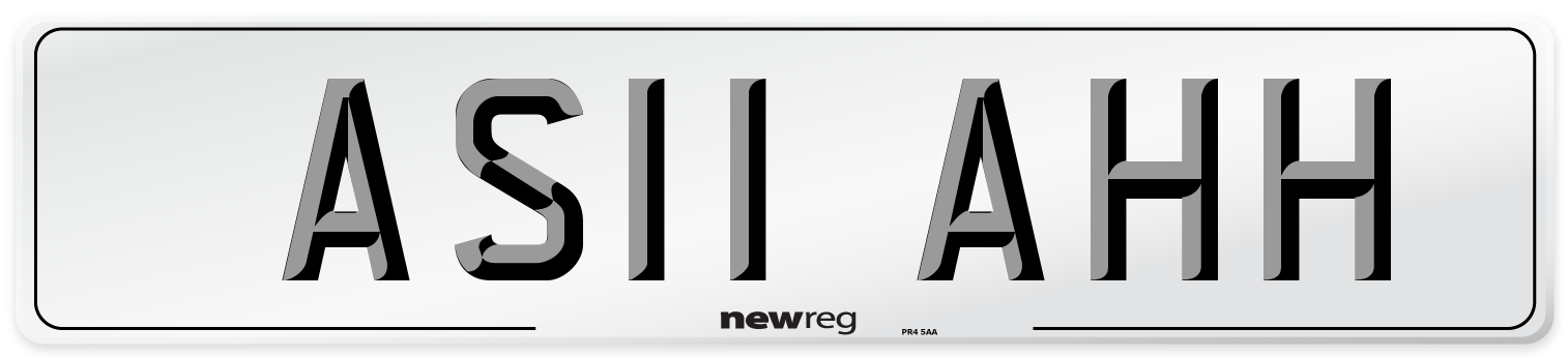 AS11 AHH Number Plate from New Reg